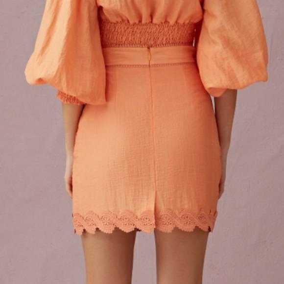 KEEPSAKE Terracotta Gravity Mini Skirt 4/S - Picture 3 of 5